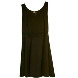 New Vibe Little Black Dress with lace waist. Flare bottom. Tank style. XL.